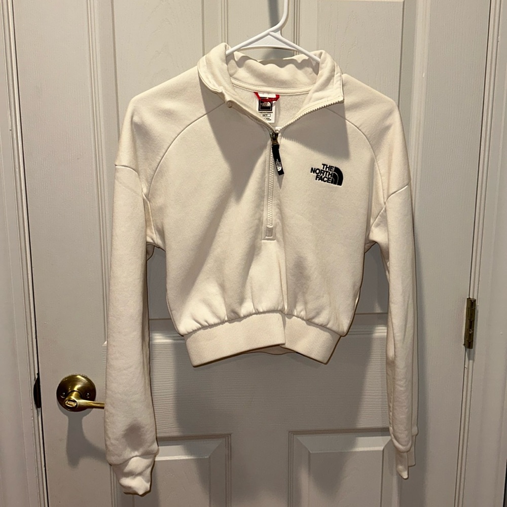 North Face Beige Quarter Zip